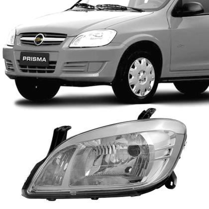 Imagem de Farol Chevrolet Celta Prisma 2006 a 2015 Máscara Cromada Arteb
