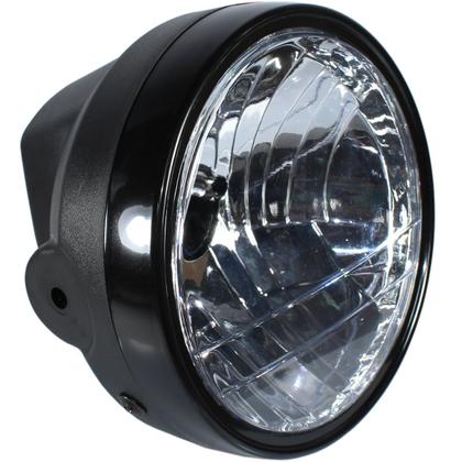 Imagem de Farol completo CG150 Titan Sport 2004 a 2008 aro preto com lâmpada led bloco globo optico