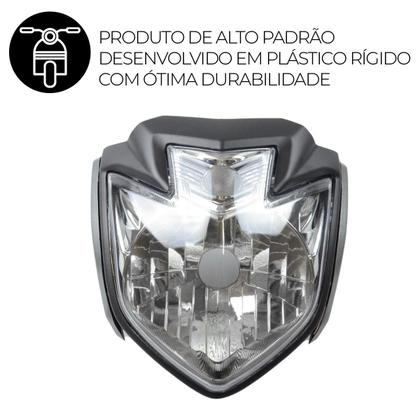 Imagem de Farol Completo Com Carenagens Laterais Cinza Fosco Foco Sportive Para Fazer 250 Anos 2011/2012/2013/2014 e 2015