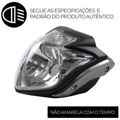 Imagem de Farol Completo Com Carenagens Laterais Cinza Fosco Foco Sportive Para Fazer 250 Anos 2011/2012/2013/2014 e 2015