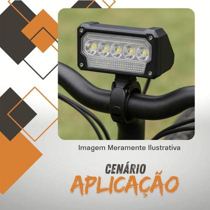 Imagem de Farol de Bicicleta com Display Digital e Sensor Inteligente Iluminação Segura Recarregável