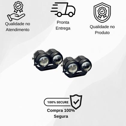 Imagem de Farol de Milha Auxiliar Neblina Led 20w 12v 24v NXR 160 Bros 2015 2016 2017 2018 2019 até 2024