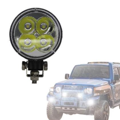 Imagem de Farol de milha auxiliar redondo 4 leds 12w universal cinoy