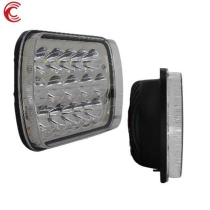 Imagem de Farol de milha auxiliar retangular 15 leds 45w universal