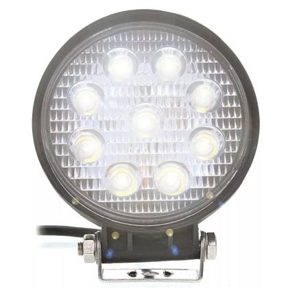 Imagem de Farol de Milha Led Universal 12V 24V 27W 9 Leds Cinoy YN-FA001 6000K Redondo 11 Cm