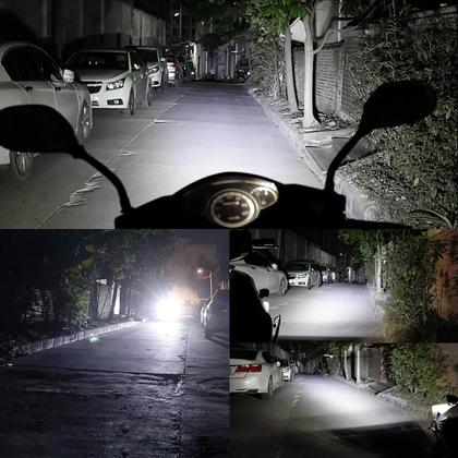 Imagem de Farol de Motocicleta 6 LED (2 Unidades) - 8W 6000K - Mini Spot Fog Lamp