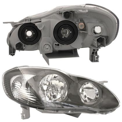 Imagem de Farol Dianteiro Corolla Fielder 2005 2006 2007 2008 Foco Duplo Lisa Acrílico