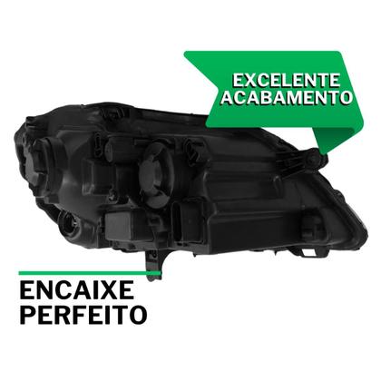 Imagem de Farol Dianteiro Direito Foco Duplo Máscara Cromada Polo 2007 a 2014