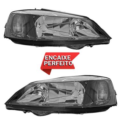 Imagem de Farol Dianteiro Esquerdo Foco Duplo Máscara Cromada Astra 1998 a 2002