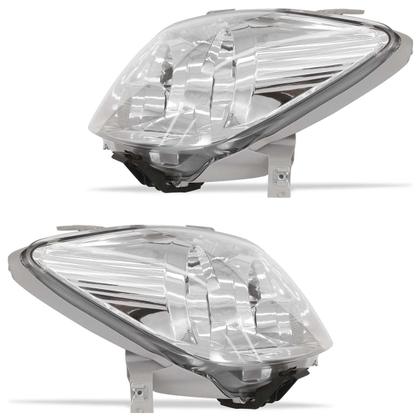Imagem de Farol Dianteiro Hilux Sw4 2005 2006 2007 2008 Máscara Cromada Foco Duplo Lisa Acrílico