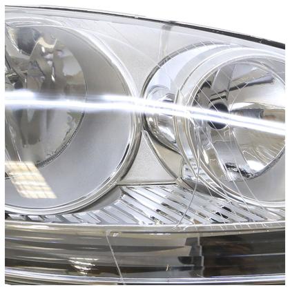 Imagem de Farol Dianteiro Jetta 2005 2006 2007 2008 2009 2010 Máscara Cromada Lisa Acrílico Foco Duplo carcaça Preta