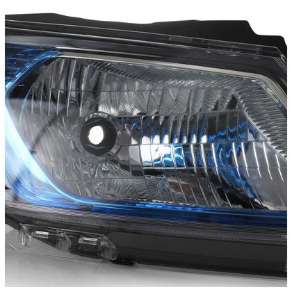 Imagem de Farol Dianteiro Onix Prisma Lt Ltz Joy 2013 A 2019 Máscara NegraMoldura Azul
