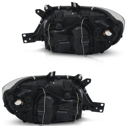 Imagem de Farol Dianteiro Sprinter CDI 2003 2004 2005 2006 2007 2008 2009 2010 2011 Máscara Cromada Lisa Acrílico Foco Duplo