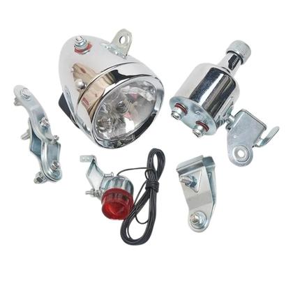 Imagem de Farol Dínamo 12V 6W Bicicleta Modelo Antigo Retrô Vintage Sem Bateria Iluminação Urbana