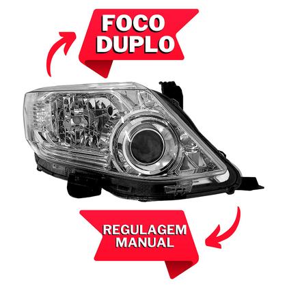 Imagem de Farol Hilux Sw4 2012 2013 2014 2015 Foco Duplo Cromado