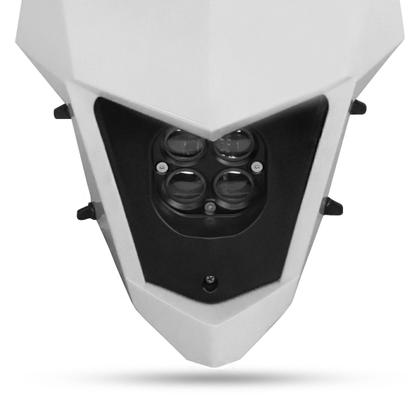 Imagem de Farol Led Branco Amarelo 40W C/ Carenagem Biker Crf 250f Xr 250 Tornado Ttr 230