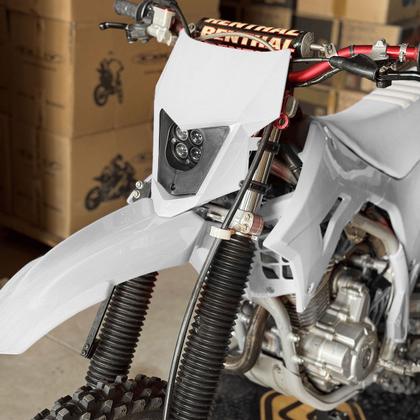 Imagem de Farol Led Branco Amarelo 40W C/ Carenagem Biker Crf 250f Xr 250 Tornado Ttr 230