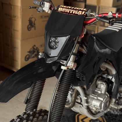 Imagem de Farol Led Branco Amarelo 40W C/ Carenagem Biker Crf 250f Xr 250 Tornado Ttr 230