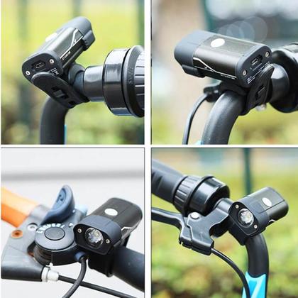 Imagem de Farol Luz Led Bicicleta Recarregável Iluminação Para Guidão Bike Mochila Reforçada - YBF1022