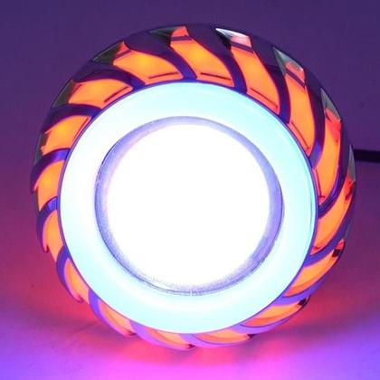 Imagem de Farol Moto Olho Anjo Diabo Luz 30w Led 9v-60v Xenon Led