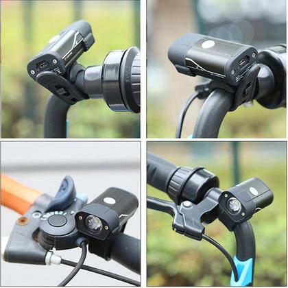 Imagem de Farol Recarregável Para Bicicleta Bike + Lanterna Sinalizador Traseiro Kit Profissional