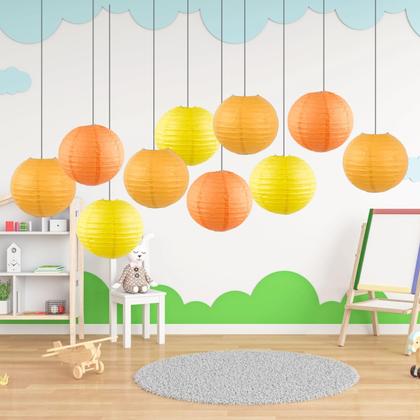 Imagem de Faroles de Papel LED Ethbirsge para Decoración de Fiesta de Cumpleaños 25 cm