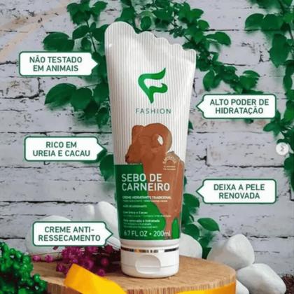 Imagem de Fashion Creme Sebo de Carneiro Tradicional Hidratante 200ml