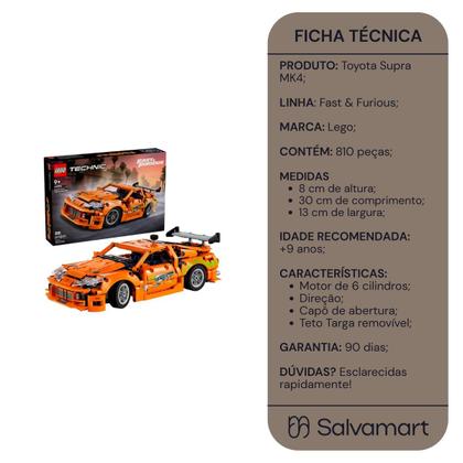 Imagem de Fast and furious toyota supra mk4 - lego