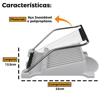 Imagem de Fatiador Cortador De Cozinha Manual Multifuncional 10 Fios Para Frios E Queijos