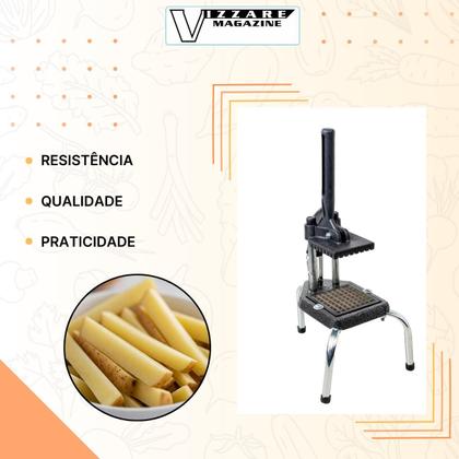 Imagem de Fatiador Cortador e Picador de Legumes  Profissional e Reforçado com Lâminas Inox de Alta Performance