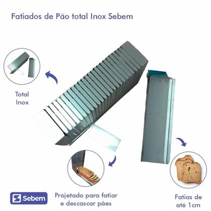 Imagem de Fatiador e Moldador de Pão de Forma Manual em Inox Cortes Precisos com Qualidade Sebem