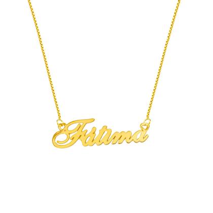 Imagem de Fátima colar de nome folheado a ouro 18k