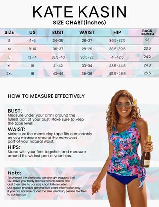 Imagem de Fatos de banho Tankini Kate Kasin femininos 2025 Tummy Control, rosa