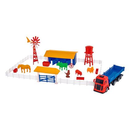 Imagem de Fazendinha Miniatura Cercado Celeiro Cavalo Boi Vaca Porco - Adijomar