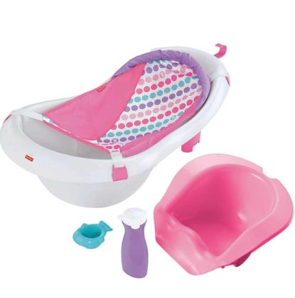 Imagem de Fbm96 fisher price banheira luxo 4 em 1 rosa