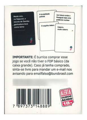 Imagem de FDP 2 Foi de Proposito 2 Jogo de Cartas Humor Buró