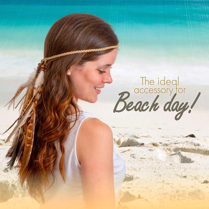 Imagem de Feather Headband Skeleteen Indian para mulheres e crianças