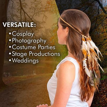 Imagem de Feather Headband Skeleteen Indian para mulheres e crianças