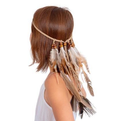 Imagem de Feather Headband Skeleteen Indian para mulheres e crianças