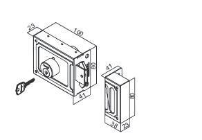 Imagem de Fech. Sobrepor  Lingueta Asa de Avião p/ portão Correr 0337
