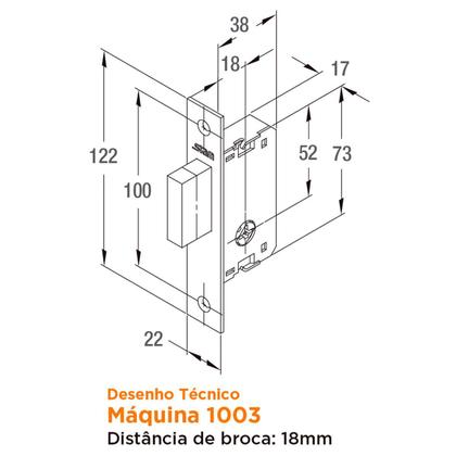 Imagem de Fechadura 1003 (Par) Auxiliar Tetra Stam