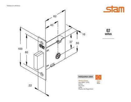 Imagem de Fechadura 1004 Ros. Redonda Tetra Externa Inox Porta Madeira