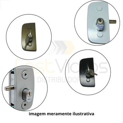 Imagem de Fechadura 1520 Para Porta De Abrir Vidro Fechadura Branca