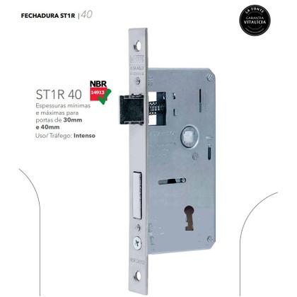 Imagem de Fechadura 456 Residence Interna ST1R ROS335 40mm Aço Inox Polido La Fonte