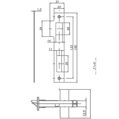 Imagem de Fechadura 515P Maison Banheiro ST2-55 ROS 327 55mm Inox Cromo Acetinado La Fonte