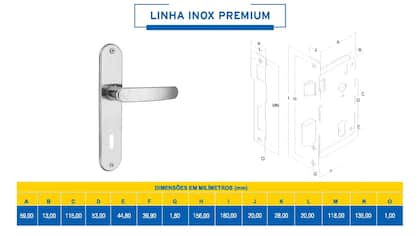 Imagem de Fechadura Aliança Inox Premium Interna 2700/71
