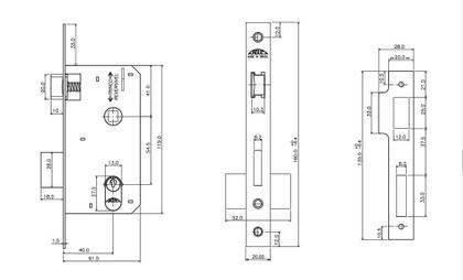 Imagem de Fechadura Arouca Externa Reta Z 40mm Acabamento Preto