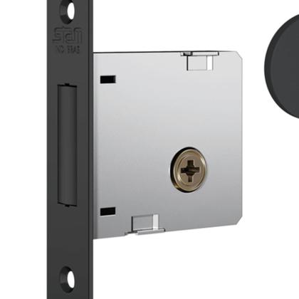 Imagem de Fechadura Auxiliar Tetra Preto Fosco 1004 Stam