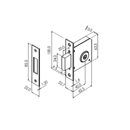 Imagem de Fechadura auxiliar trava de segurança antique tecnoponto 2000 imab roseta redonda ouro velho