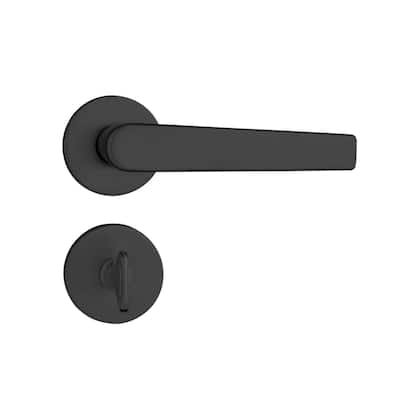 Imagem de Fechadura Banheiro Pado Concept Roseta Redonda Preta 40mm 401B